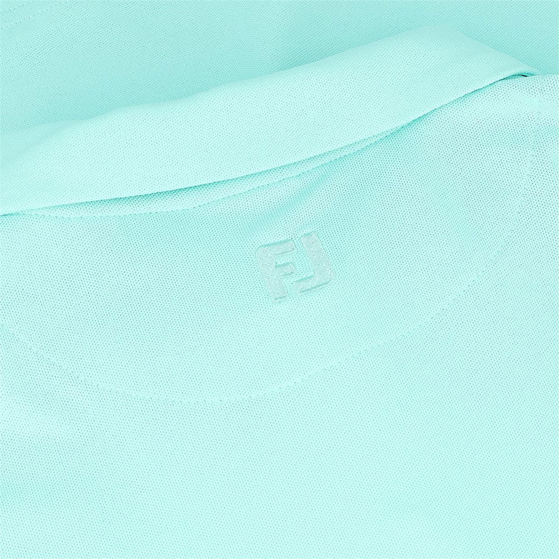 FOOTJOY Ruched Half Sleeve Women?s Shirt (Aqua) - Image 4