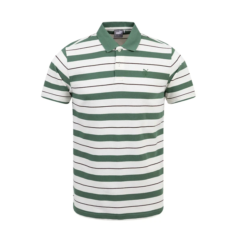 PUMA x QGC Sunday Stripe Men's Polo (White/Green)