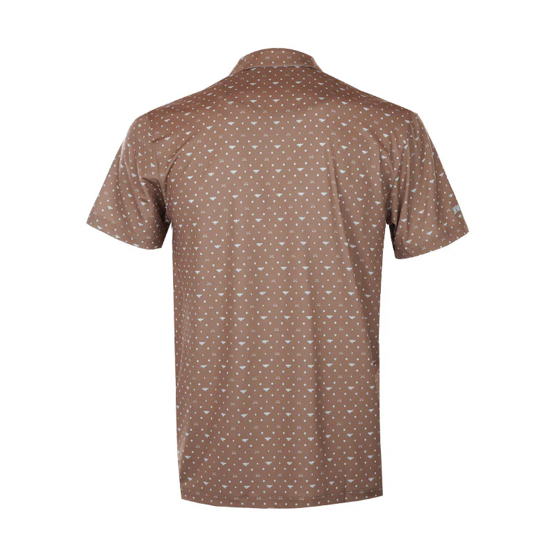 WAAC GG Flying Waacky Dot Men?s Polo (Light Brown) - Image 2