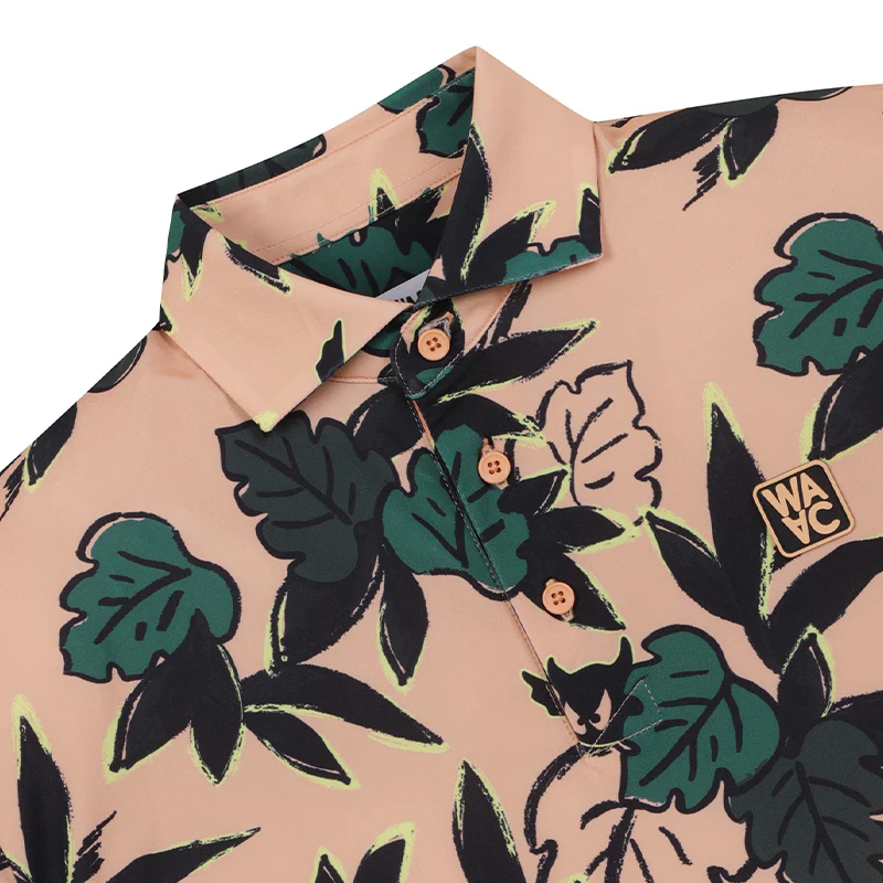 WAAC Athletic Forest Stretch Men's Polo (Orange) - Image 3