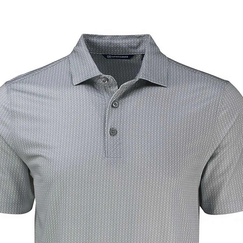CUTTER & BUCK Pike Eco Shadow Check Print Recycled Men?s Polo (Polished) - Image 3