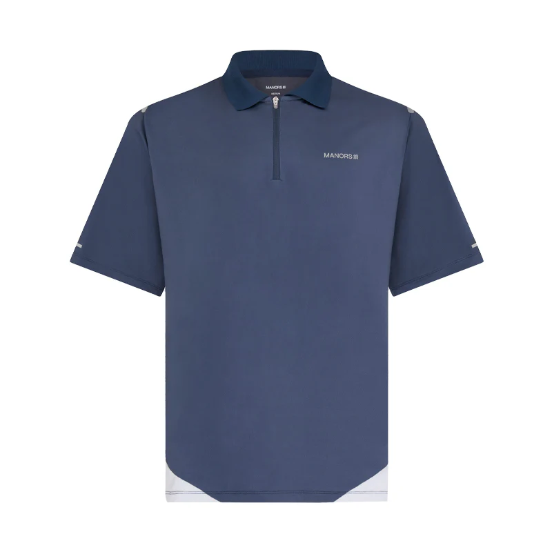MANORS Frontier Men's Quarter Zip Polo (Navy)