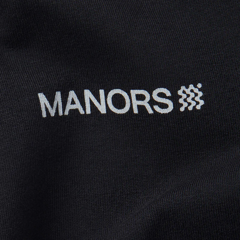 MANORS Logo Men?s T-Shirt (Black) - Image 3