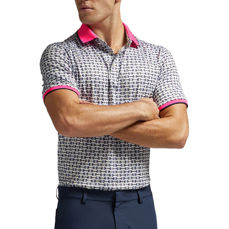 GFORE G Link Tech Jersey Men's Polo (Stone) - Image 3