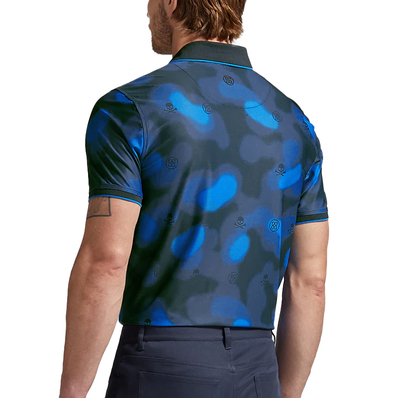 GFORE Blur Icon Camo Tech Piqu? Men's Polo (Twilight) - Image 2