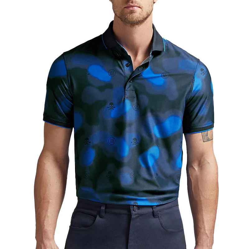 GFORE Blur Icon Camo Tech Piqu? Men's Polo (Twilight) - Image 3