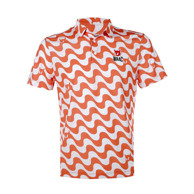 WAAC x Iron Heads Wave Waacky Men's Polo (Orange)