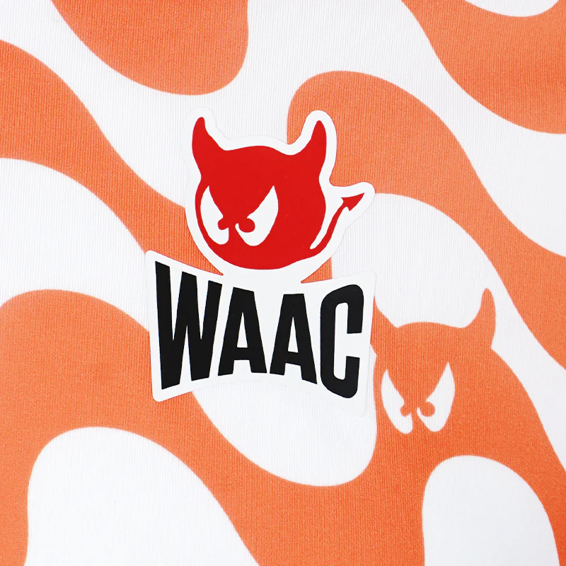 WAAC x Iron Heads Wave Waacky Men's Polo (Orange) - Image 4