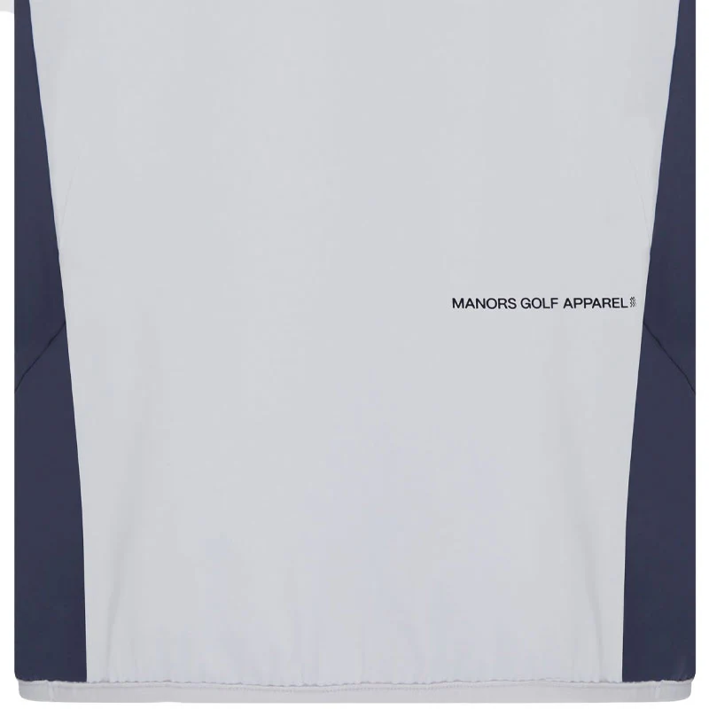 MANORS Frontier Men's Quarter Zip Polo (Light Blue) - Image 4