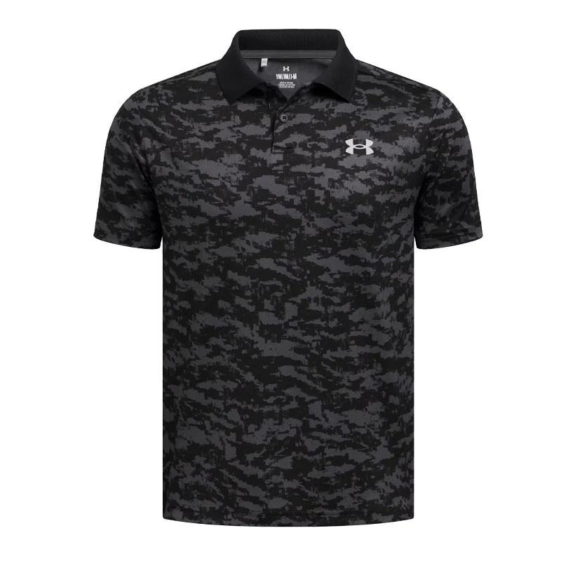 UNDER ARMOUR Matchplay Boy's Printed Polo (Black/Grey)