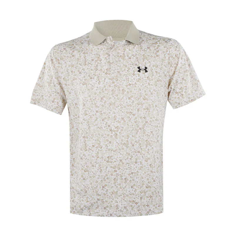 UNDER ARMOUR Matchplay Printed Men's Polo (White/Khaki)