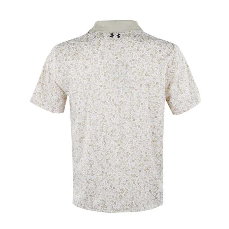 UNDER ARMOUR Matchplay Printed Men's Polo (White/Khaki) - Image 2