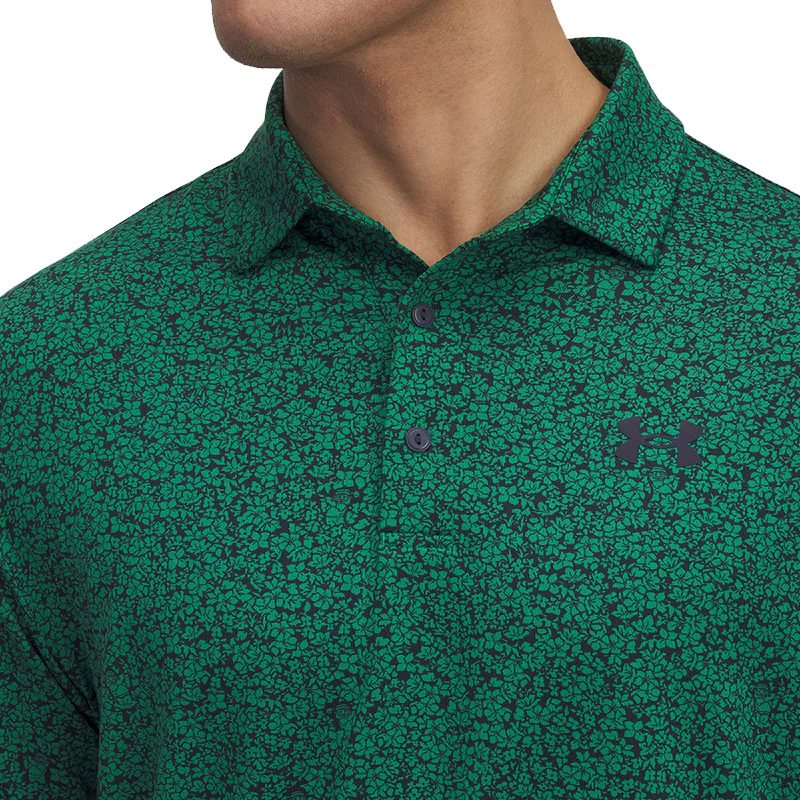 UNDER ARMOUR Playoff 3.0 Stripe Men's Polo (Green/Navy) - Image 3
