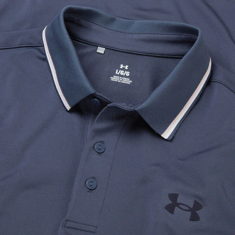 UNDER ARMOUR Playoff 3.0 Rib Men's Polo (Downpour Grey) - Image 3