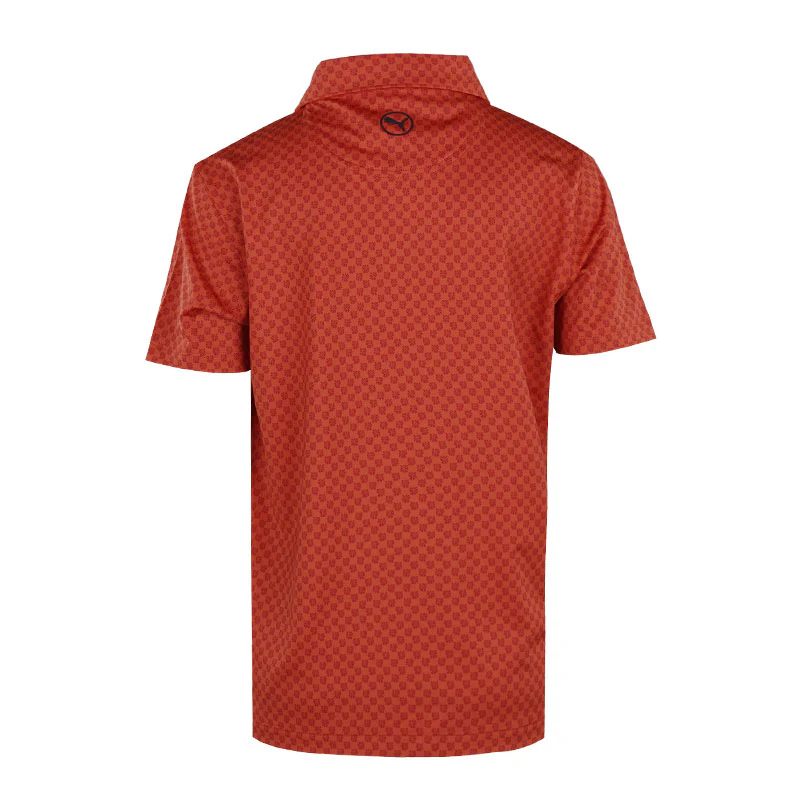 PUMA MATTR Micro Florals Boy's Polo (Red Fire) - Image 2