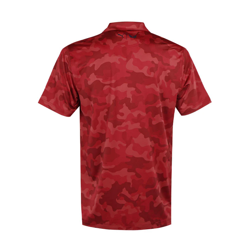 PUMA x Volition Camo Men's Polo (Strong Red) - Image 2