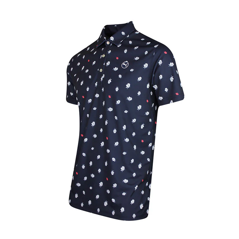 PUMA Pure 2.0 Birdies Men's Polo (Deep Navy/White) - Image 3