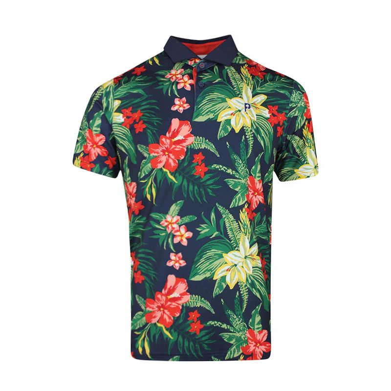 PUMA x PTC Floral Men's Polo (Deep Navy)
