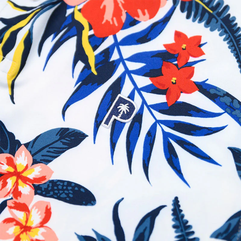 PUMA x PTC Floral Men's Polo (White Glow) - Image 4