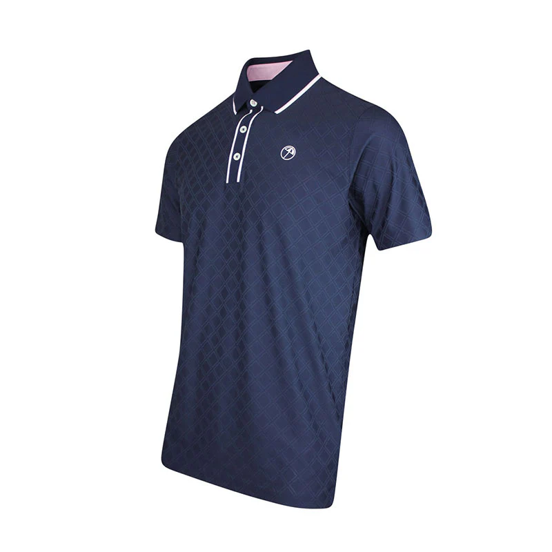 PUMA x Arnold Palmer Tipped Jaquard Men's Polo (Deep Navy) - Image 3