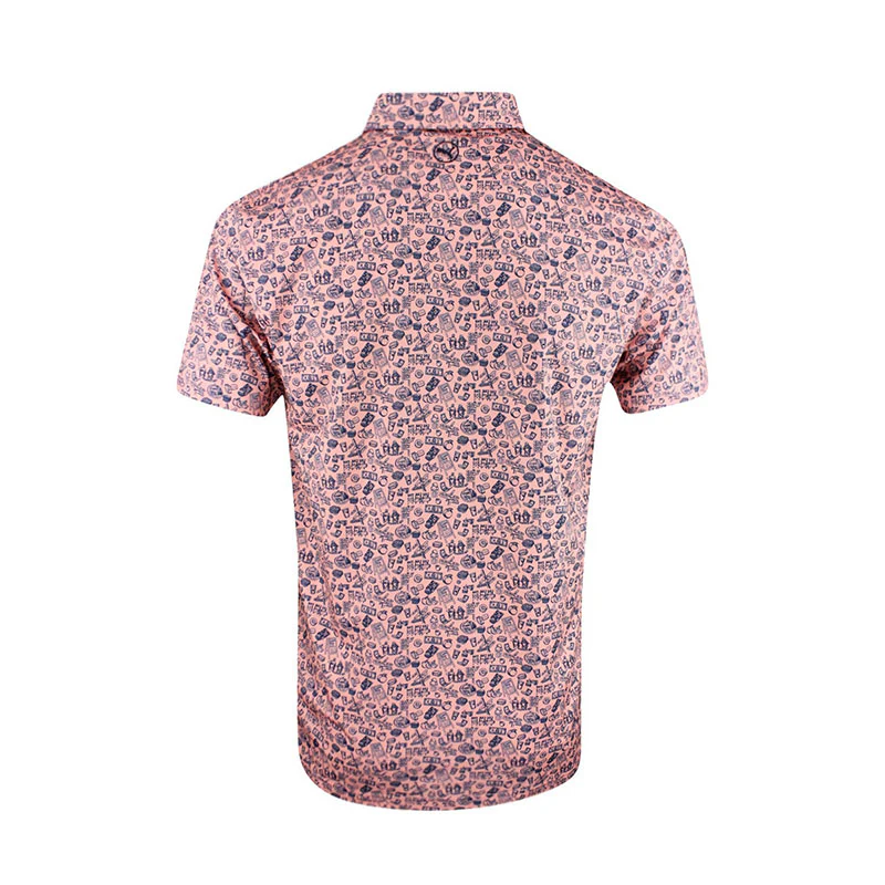 PUMA MATTR Peach Stand Men's Polo (Pink Fruit) - Image 2
