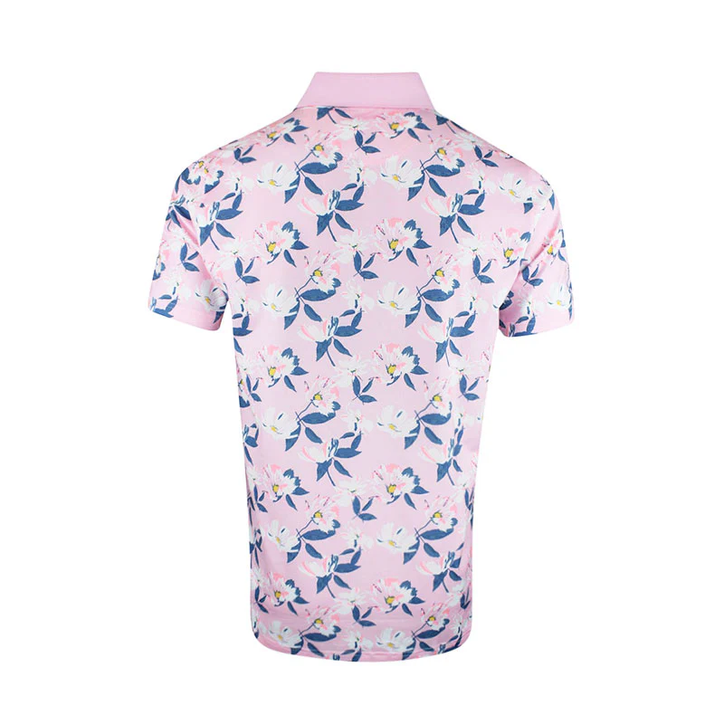 PUMA x Arnold Palmer Spring Florals Men's Polo (Pale Pink) - Image 2
