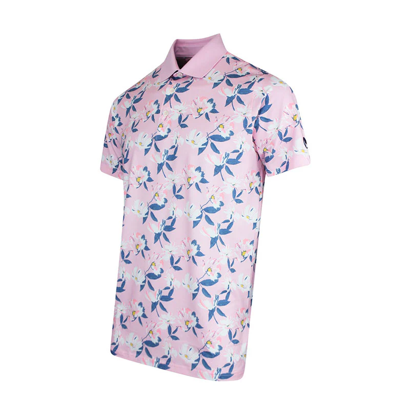PUMA x Arnold Palmer Spring Florals Men's Polo (Pale Pink) - Image 3