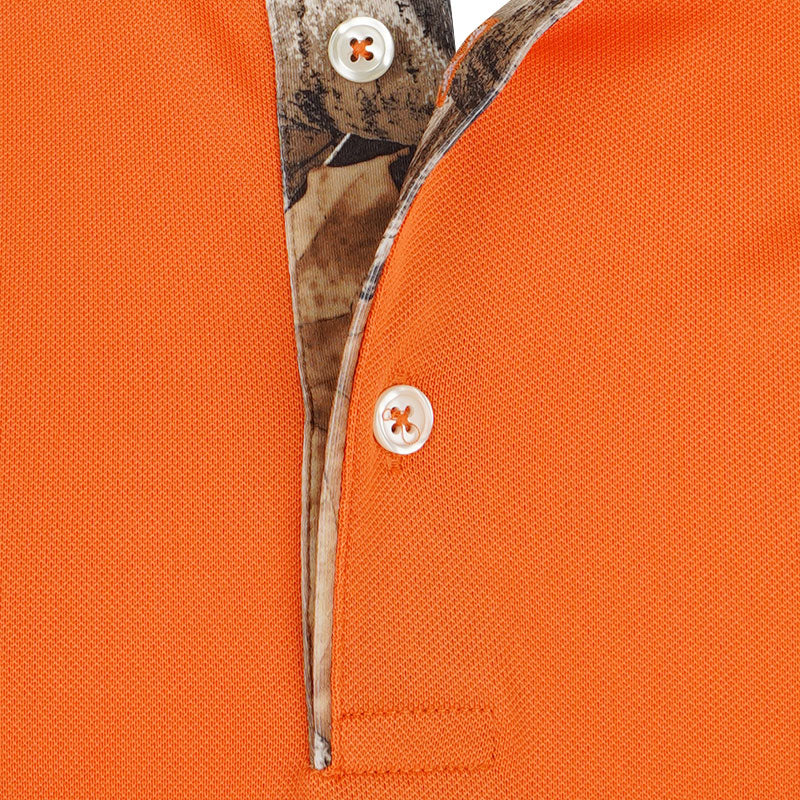 PUMA x Realtree Tipped Men's Polo (Rickie Orange) - Image 3