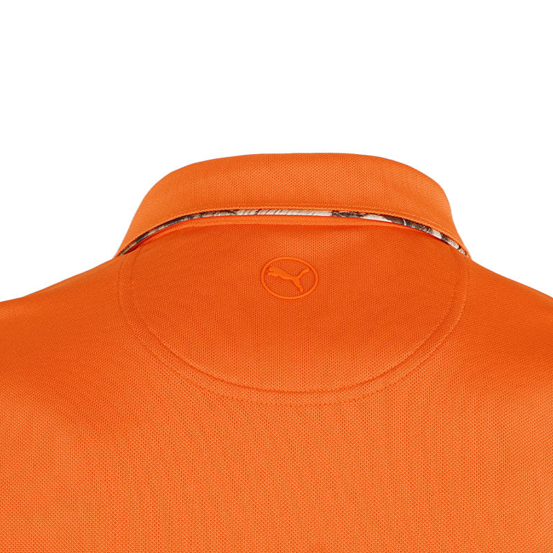 PUMA x Realtree Tipped Men's Polo (Rickie Orange) - Image 4