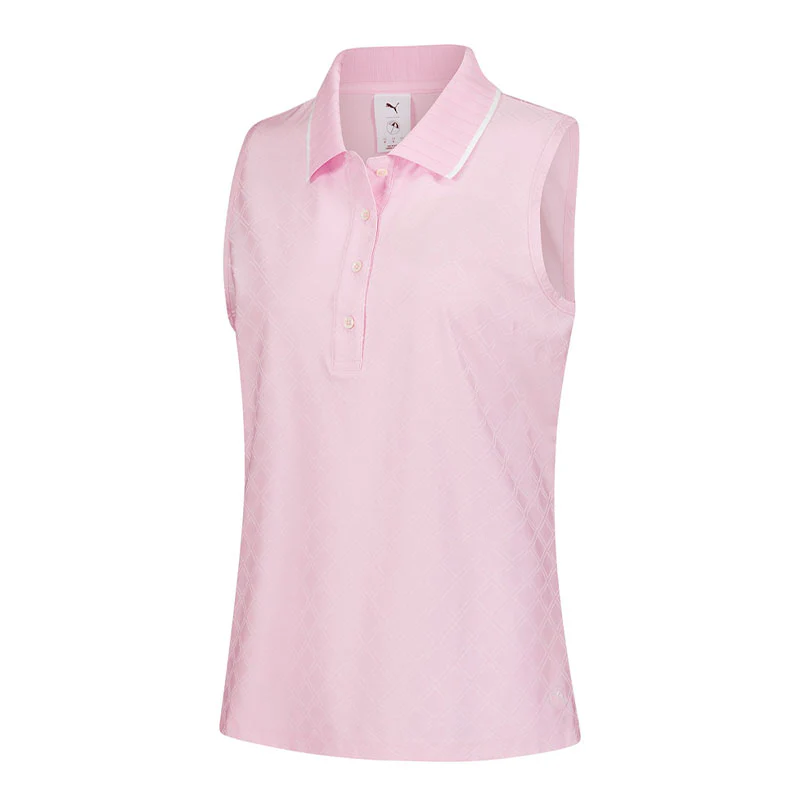 PUMA x Arnold Palmer Jacquard Women's Sleeveless Polo (Pale Pink)