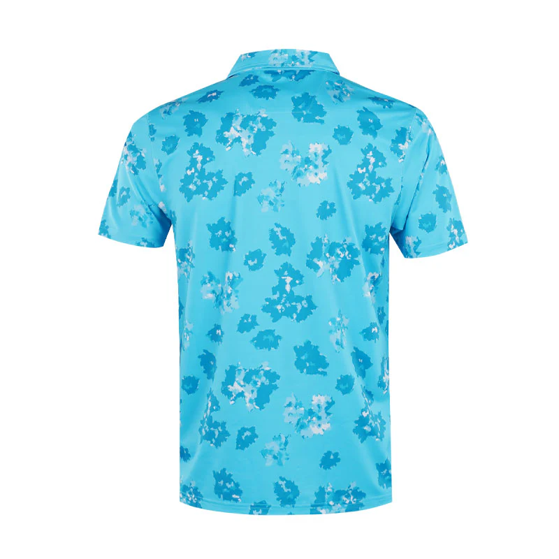 CALVIN KLEIN Cyber Floral Printed Men's Polo (Aquarius) - Image 2
