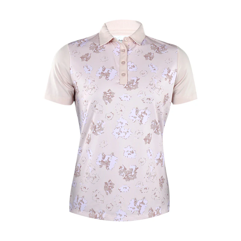CALVIN KLEIN Harmony Printed Women's Polo (Shell Pink)