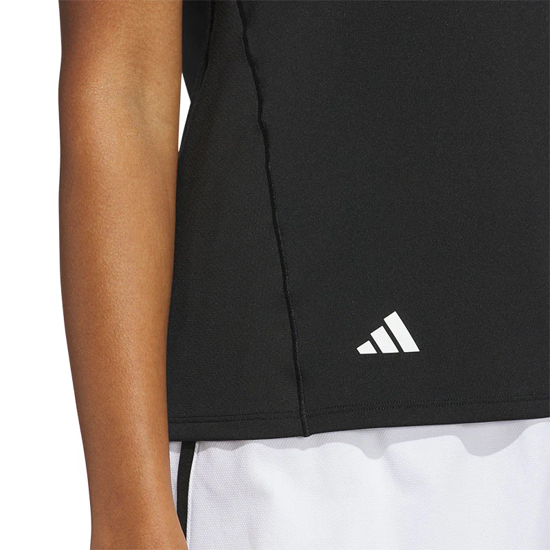 ADIDAS Ultimate365 Women's Sleeveless Zip Mock Shirt (Black) - Image 4