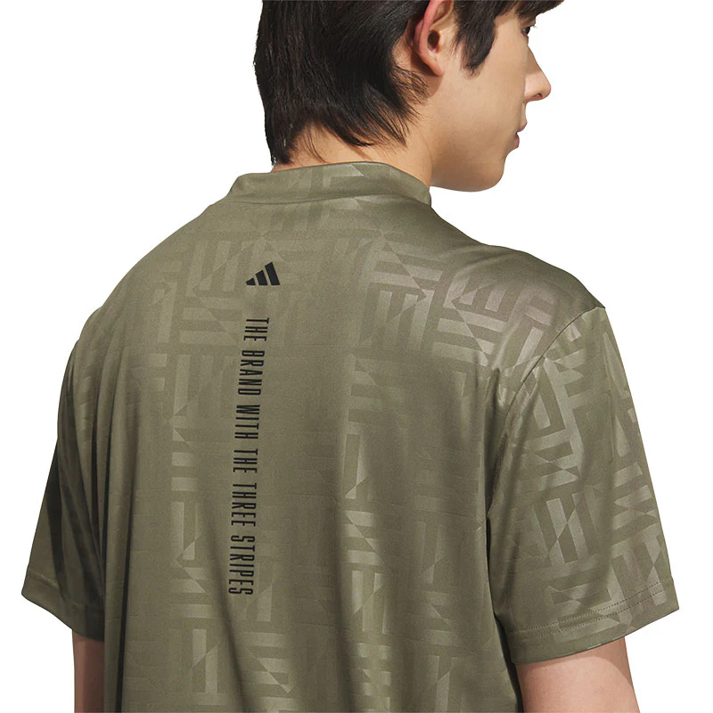 ADIDAS Golf Emboss Men's Polo (Olive) - Image 4
