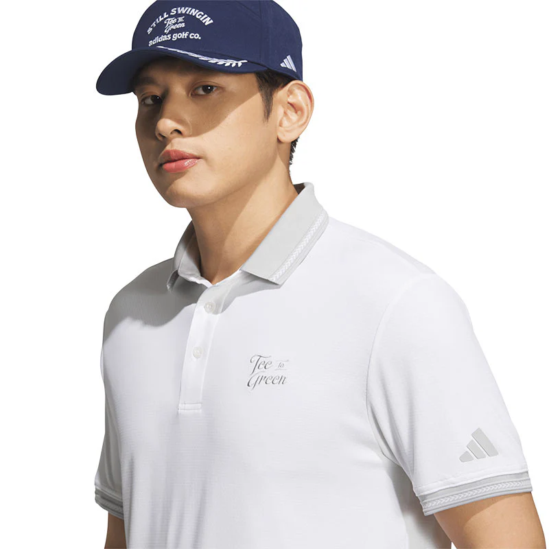 ADIDAS HEAT.RDY Men's Polo (White) - Image 4