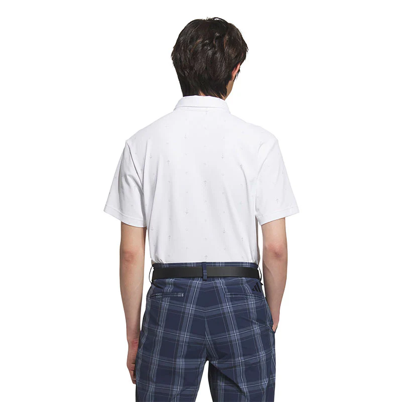 ADIDAS Playgreen Manogram Men's Polo (White) - Image 2