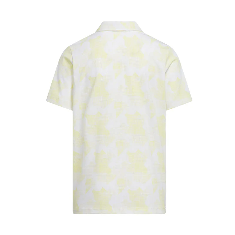 ADIDAS Printed Scripted Boy's Polo (White/Yellow) - Image 2