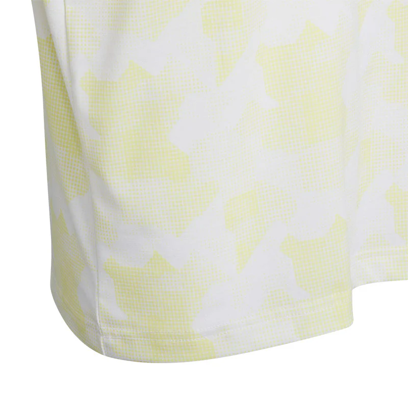 ADIDAS Printed Scripted Boy's Polo (White/Yellow) - Image 4