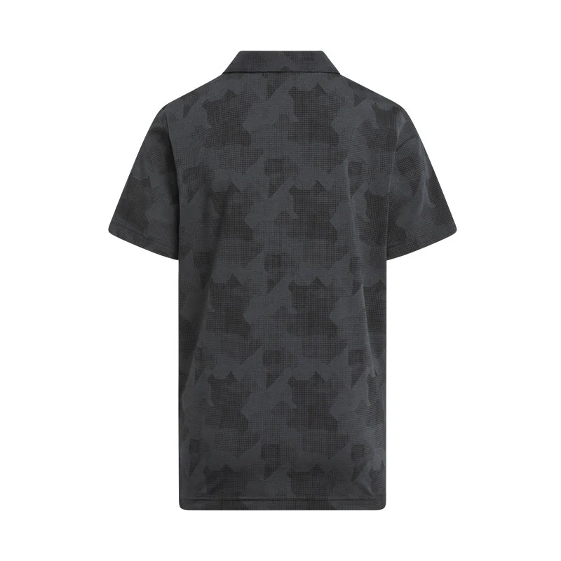 ADIDAS Printed Scripted Boy's Polo (Carbon/Black) - Image 2