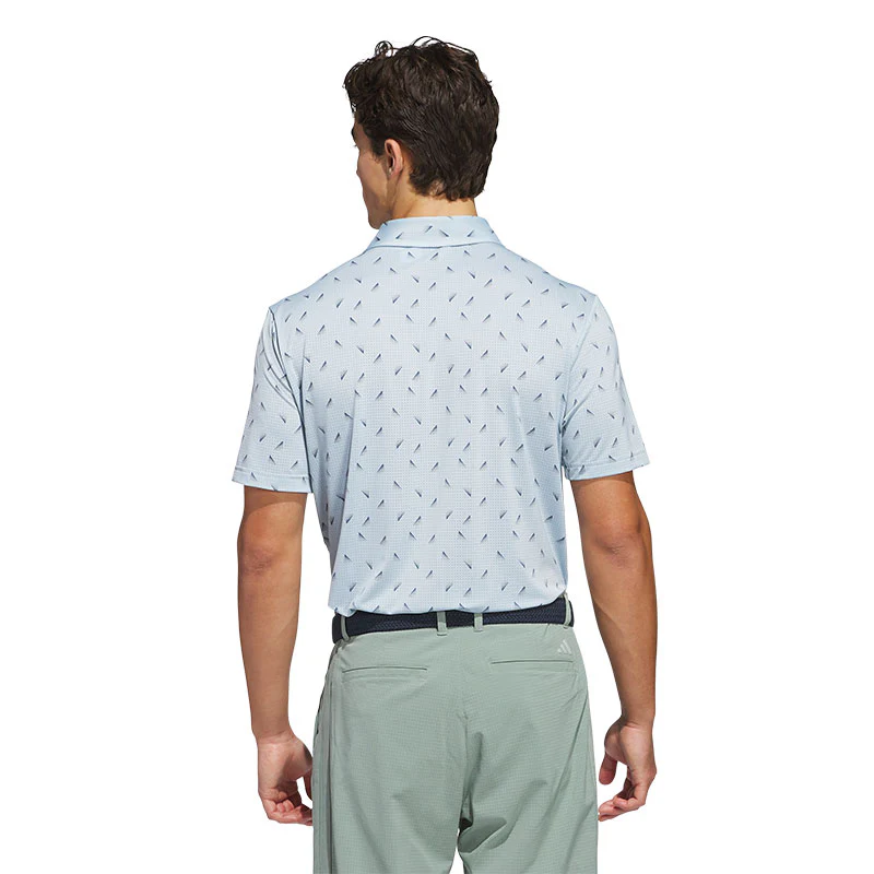 ADIDAS Ultimate365 Printed Mesh Men's Polo (Blue) - Image 2