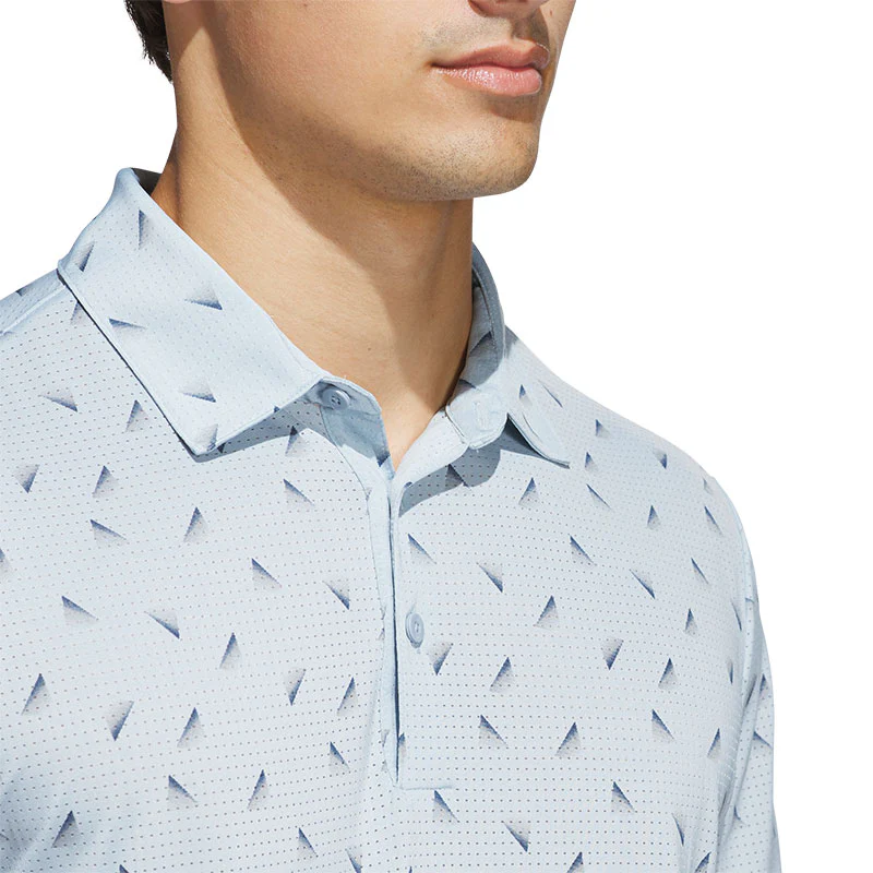 ADIDAS Ultimate365 Printed Mesh Men's Polo (Blue) - Image 3