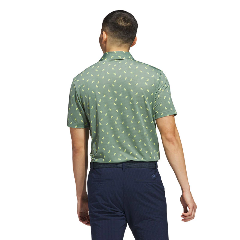 ADIDAS Ultimate365 Printed Mesh Men's Polo (Silver) - Image 2