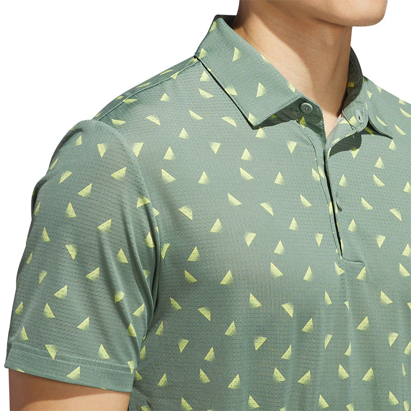 ADIDAS Ultimate365 Printed Mesh Men's Polo (Silver) - Image 3