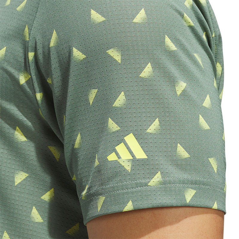 ADIDAS Ultimate365 Printed Mesh Men's Polo (Silver) - Image 4
