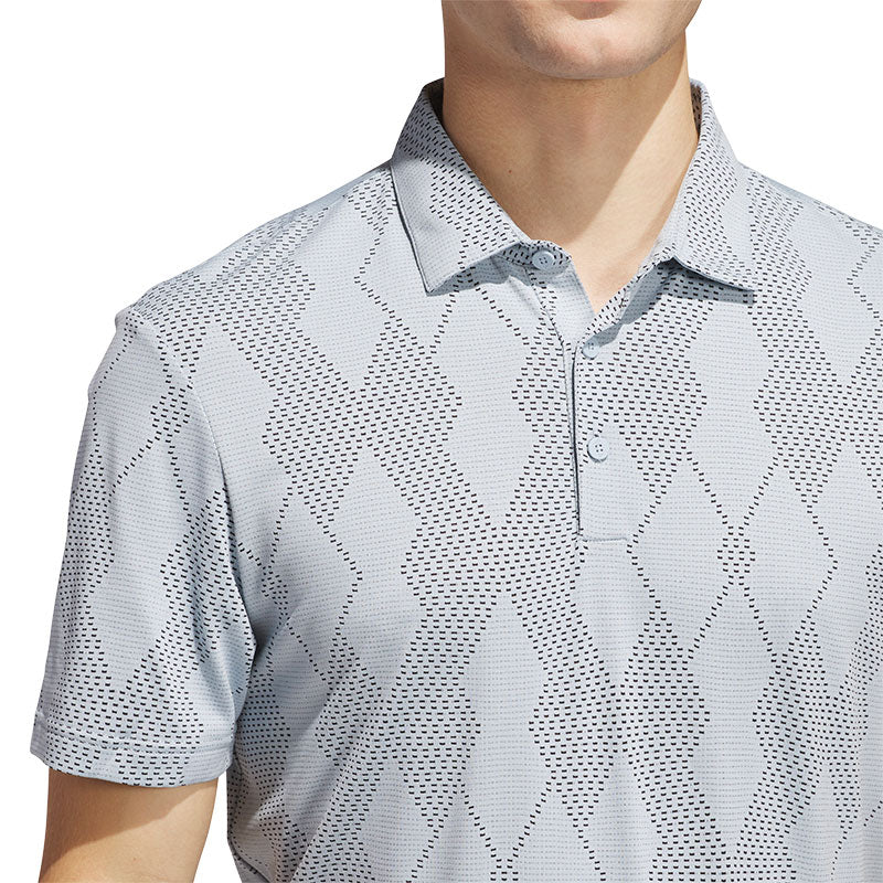 ADIDAS Ultimate365 Micro Texture Men's Polo (Blue) - Image 3