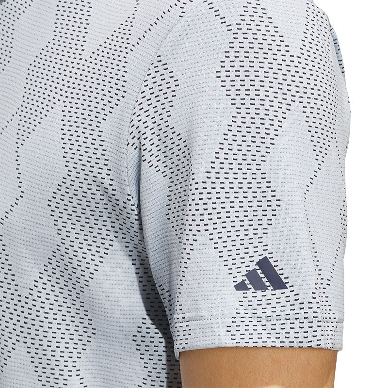 ADIDAS Ultimate365 Micro Texture Men's Polo (Blue) - Image 4