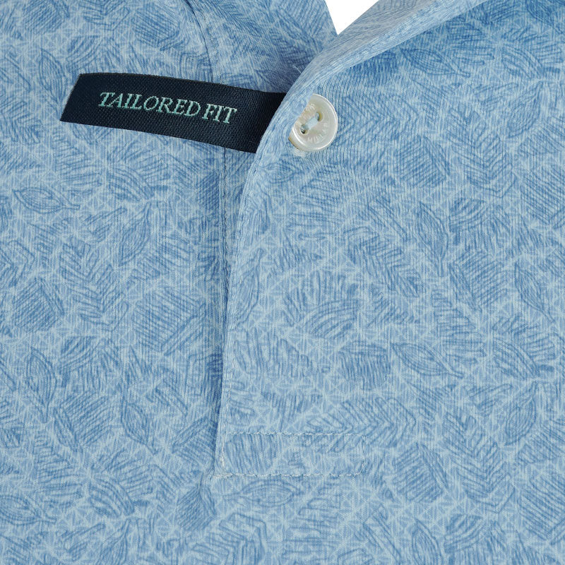 PETER MILLAR Botanical Men's Jersey Polo (Blue Forest) - Image 3