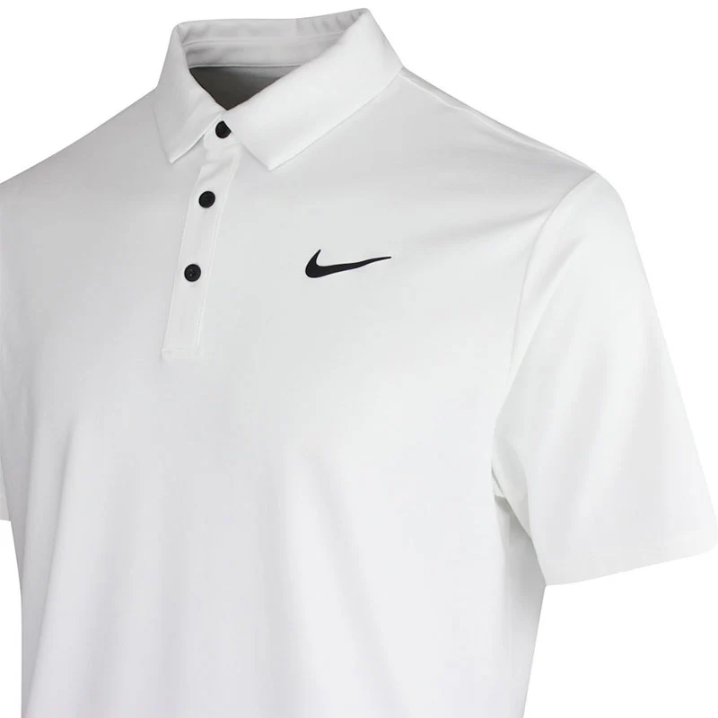 NIKE Tour Dri FIT Men's Solid Polo (White) - Image 4