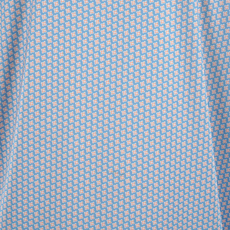 FOOTJOY Houndstooth Geo Lisle Men's Polo (Blue) - Image 4