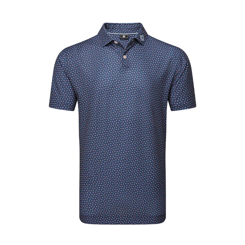FOOTJOY Bounce Lisle Men's Polo (Blue)